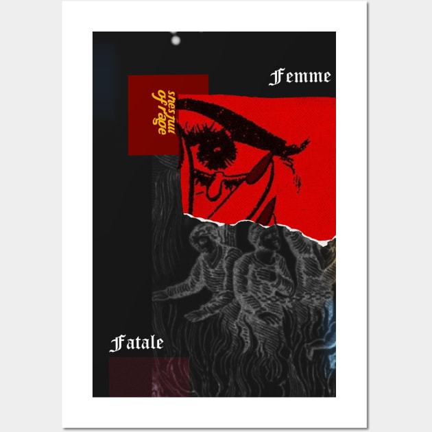 Femme fatale, Dark feminine, rage poster feminism rage wall art Wall Art by GraphicO